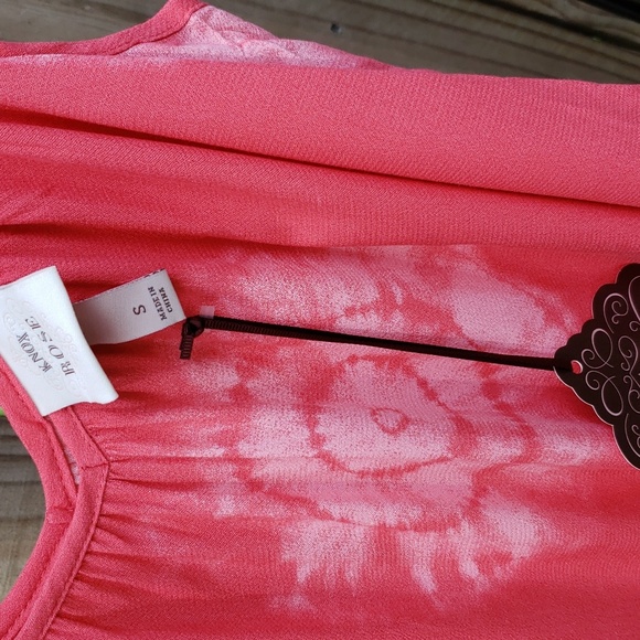 BNWT Knox Rose Island Red Tie-Dye Oversized Flowy Sleeveless Maxi (S) - Picture 3 of 9